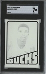 1972 Topps #4 Curtis Perry 9 card progressive proof.